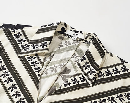 COMME MOI Lv Yan designer's new summer women's print shirred tassel waist dress - GOLDIE.