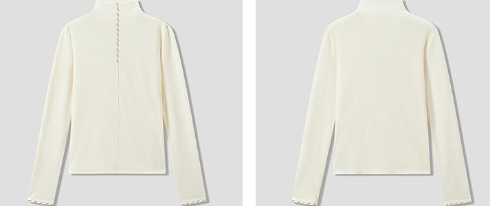 COMME MOI Lu Yan designer's new studded bead long-sleeved wool knitted sweater- REX.