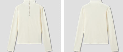 COMME MOI Lu Yan designer's new studded bead long-sleeved wool knitted sweater- REX.