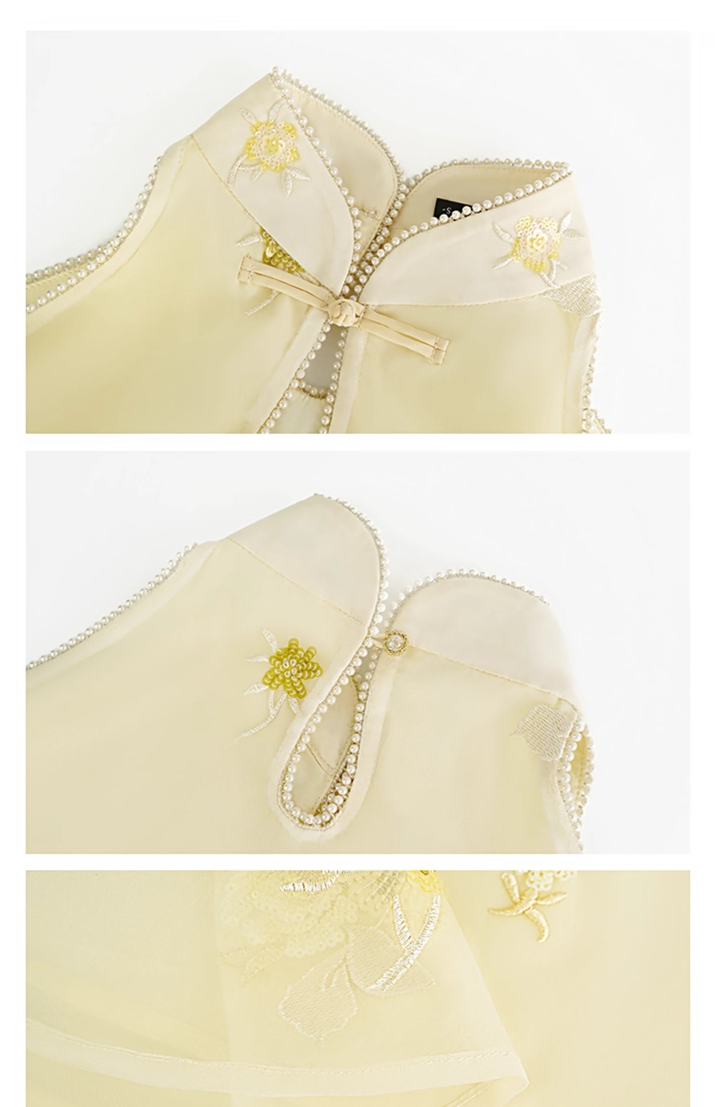 HECO Chinese double-layer tulle flesh covering elastic ballet style vest two-piece - LEVI.