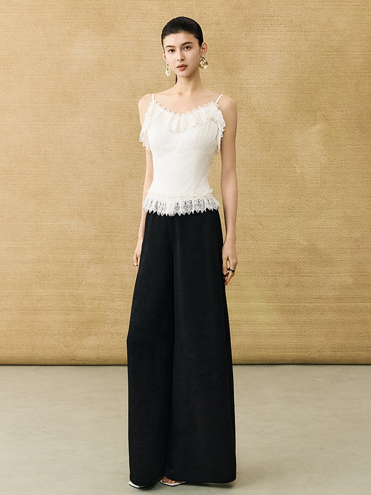 HECO Chinese High-end Acetate Lace Splicing Camisole - ZEPH.