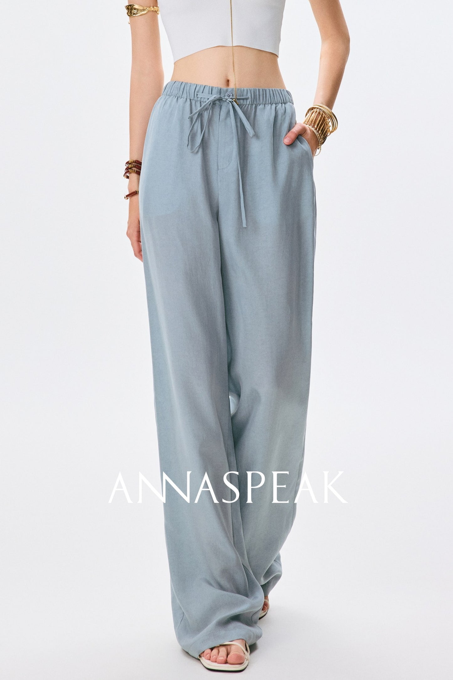 ANNASPEAK silk old money style suit set-NONY.