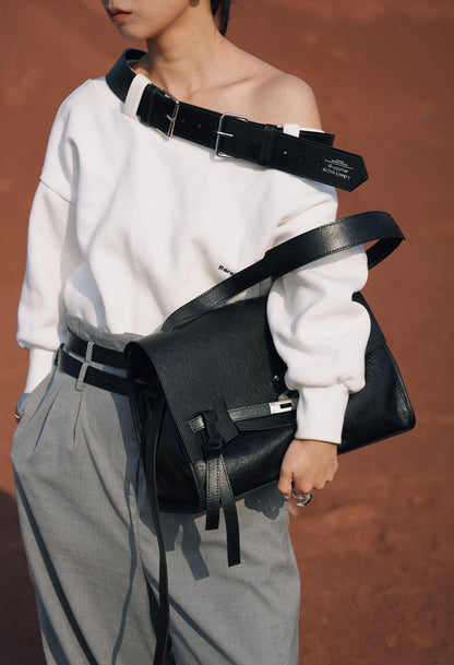 IUBALLET Genuine Leather Commuter Shoulder Tote Bag - PSALM.