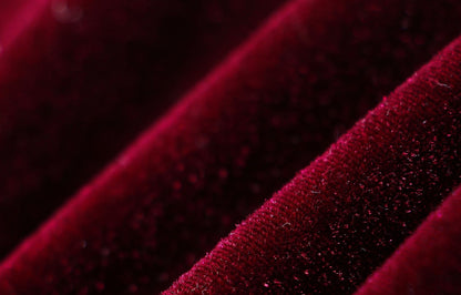 WANGXO | Light & Shadow Korean Velvet V-Neck Crop Top-LENA.