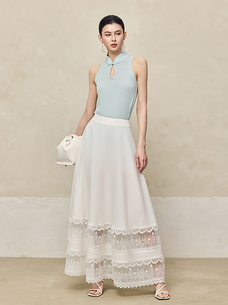 HECO Disc Buckle Knitted Sleeveless Top- ANGLES.