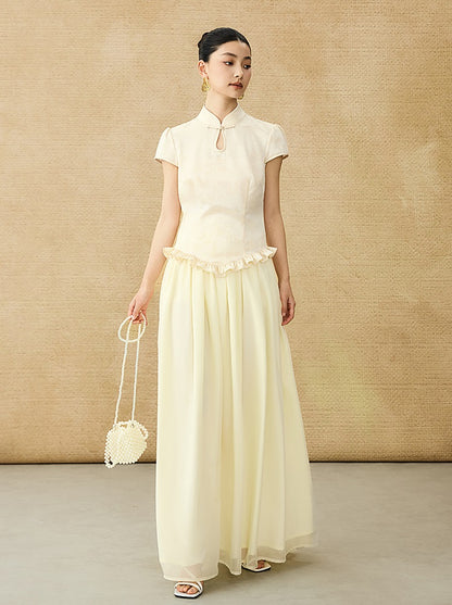 HECO Double Tulle Ballet Style Umbrella Skirt And Top Outfit Set - MATRIC.