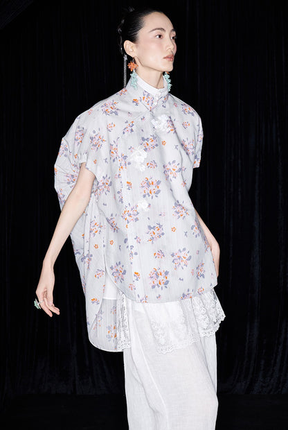 M essential Mackay designer Zen linen layered lace elasticated waist loose trousers - ZING.