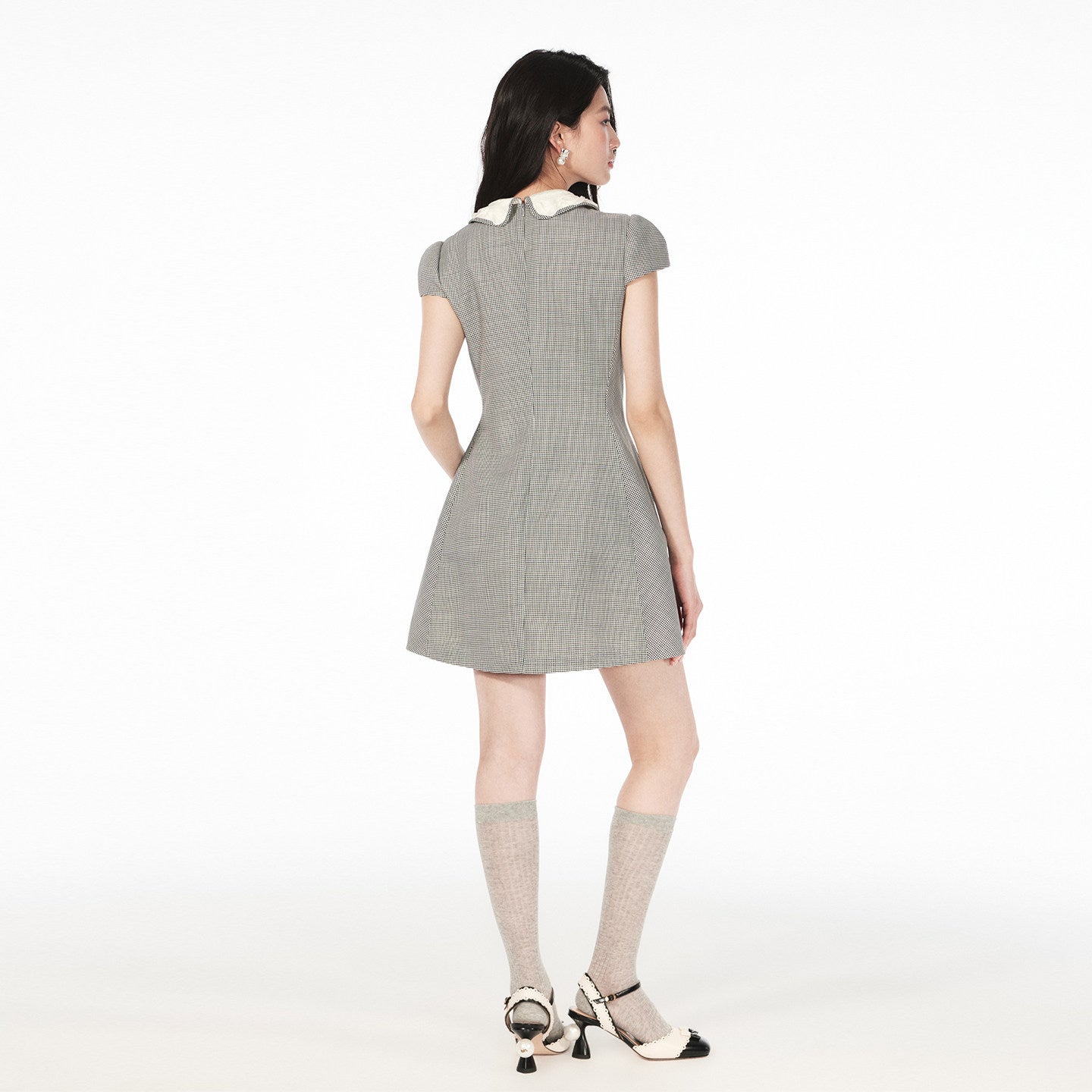 FAME bow houndstooth dress - ALEXANDER