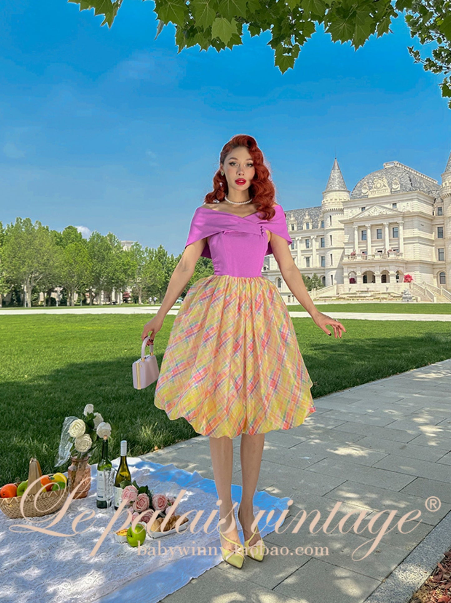 Le Palais  Two Pieces Contrasting Shawl Waist Tutu Dress-KASSY