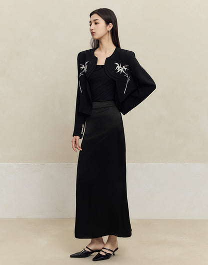 HECO spring embroidery acetate hemp short jacket women - gift.