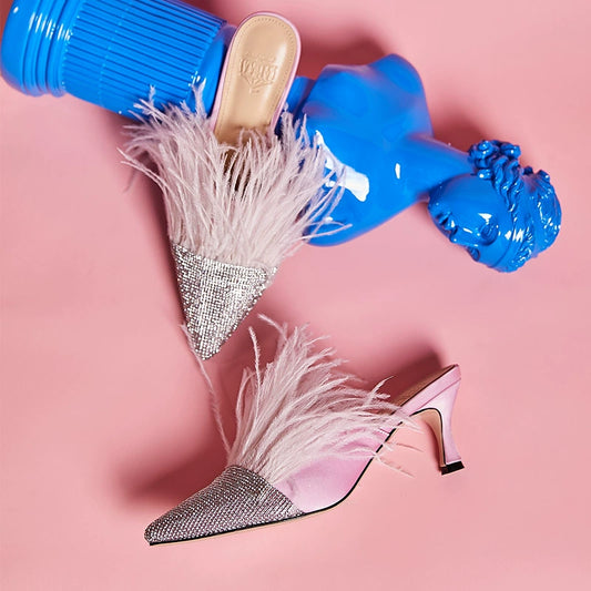 B-FE original flash diamond pointed toe heels-GABY.