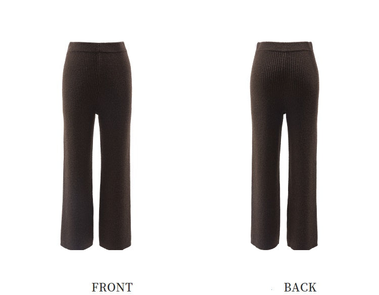 ZHUCHONGYUN Winter Slim Fit Yak Fleece Knitted Pants--FUDOU.