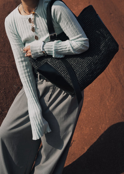 IUBALLET Woven Leather Tote Bag - CHARGE.