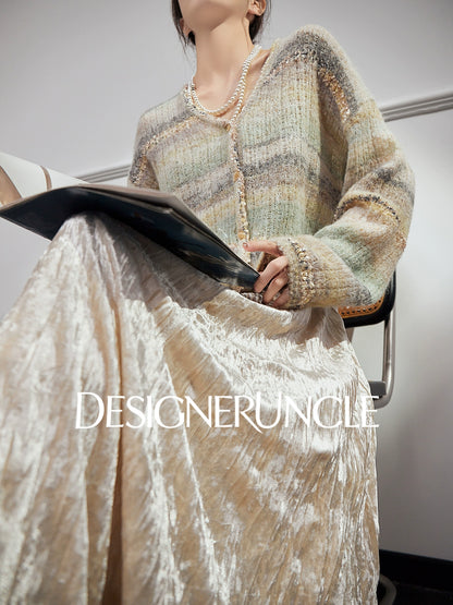 DGU "Shallow Reflection" green loose and lazy style design versatile jacket - EMBOW.