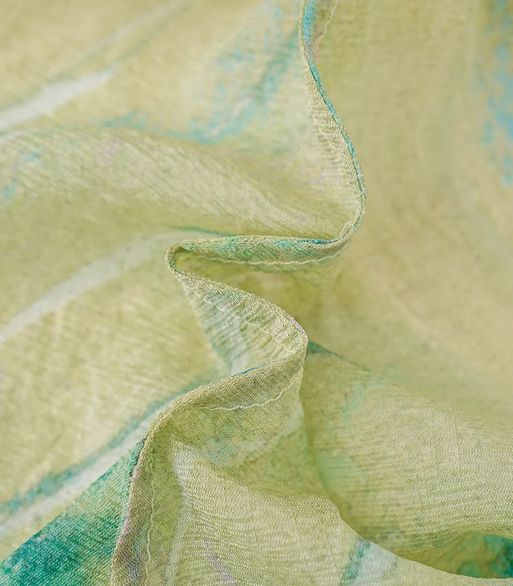 HECO Chinese Layered  Summer Smudge Temperament Long dress- ZING.