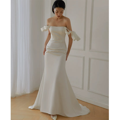 GOUDIN light luxury evening one-shoulder dress-XIM.