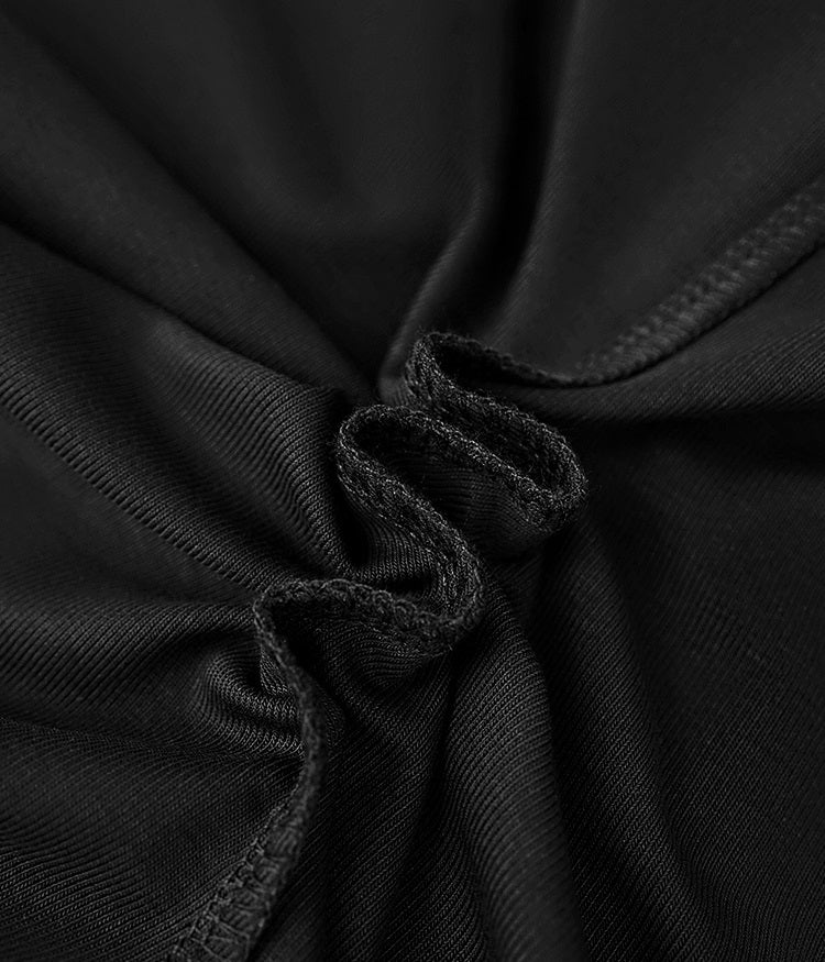 HECO Pleated One-Shoulder Bardot Temperament Midi Dress  - BELIEVE.