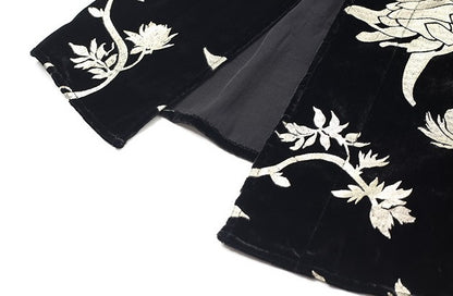 ZHUCHONGYUN Chinese nail bead stamped suede skirt--KEIGO.