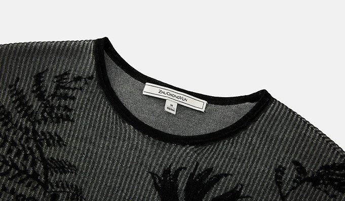 ZHUCHONGYUN Jacquard Chinese crewneck dress-OAR.