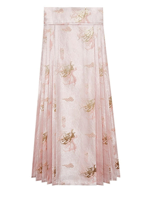 HECO dragon weaving golden high-waisted skirt women - praise.