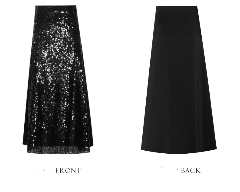 PURITY HIGH-END CHIC sequins sleeveless top skirt set- Raye