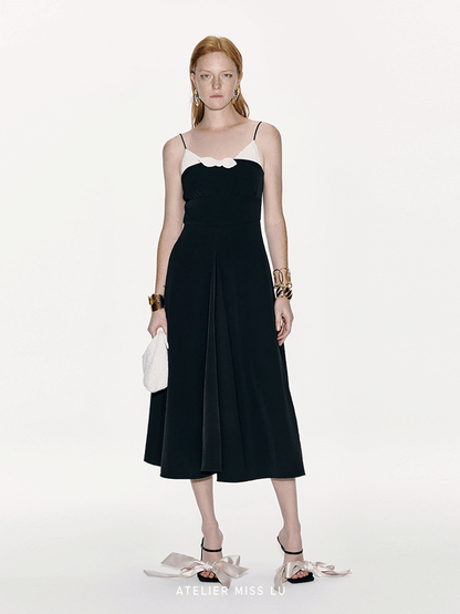 ATELIER MISS LU Spring/summer Bubble Texture Spell Receiver Waist Slip Dress - EVADE.