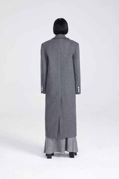 TINY IN Maxi double-breasted women's wool coat jacket - INO