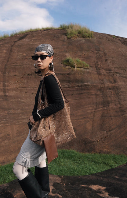 IUBALLET Relaxism New Lace One Shoulder Crossbody Large Capacity Tote Bag - APOCALYPSE ?