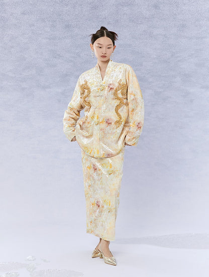 HECO 100% polyester tie dye long sleeve Jacket Sense Women's Top - glad.