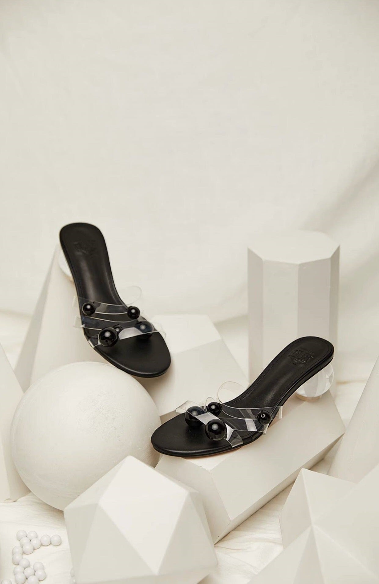 B-FEI Women's Shoes Transparent One-Strap Sandals-PLOH.