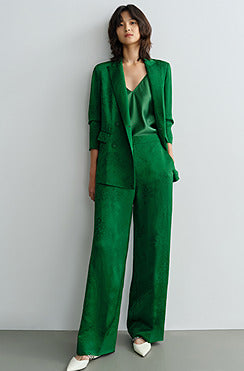 COMME MOI Lv Yan Designer Spring Women's Acetate V-Neck Green Suspenders - CLARA.