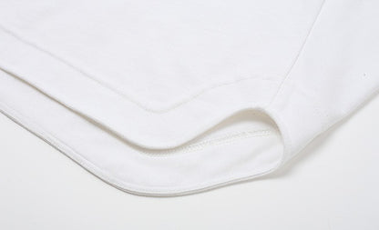 ZHUCHONGYUN white loose crew neck pleated cotton top-KOUJI.