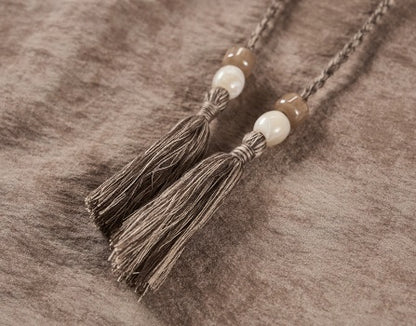 COMME MOI  summer women's tassel drawstring waist suit - SARAH.