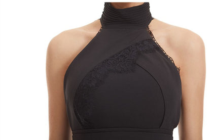 DOLLY Elegant Stand Collar Sleeveless Off Shoulder Top +Long Flared Pants-UGO