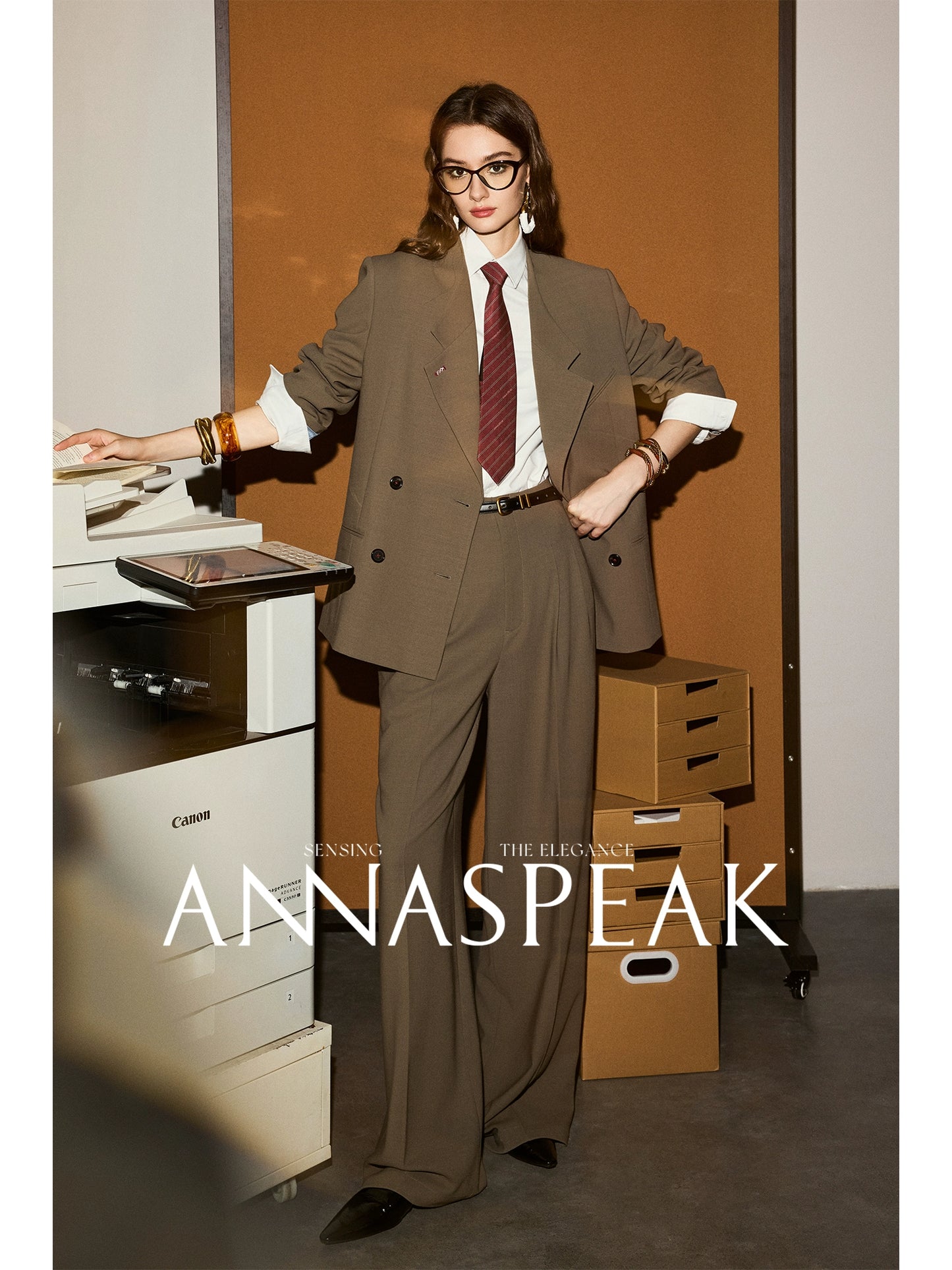 ANNASPEAK  Red wool trousers and wide-leg pants-LATAN.