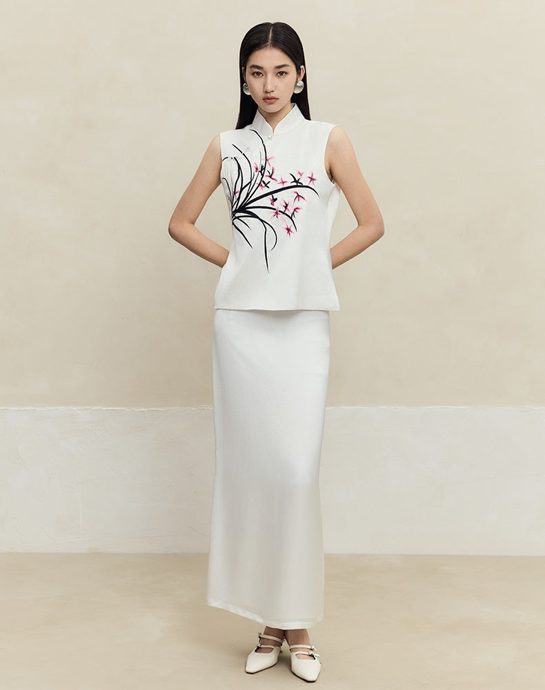 HECO Handmade Bead T-shirt Top Skirt Set - sins.