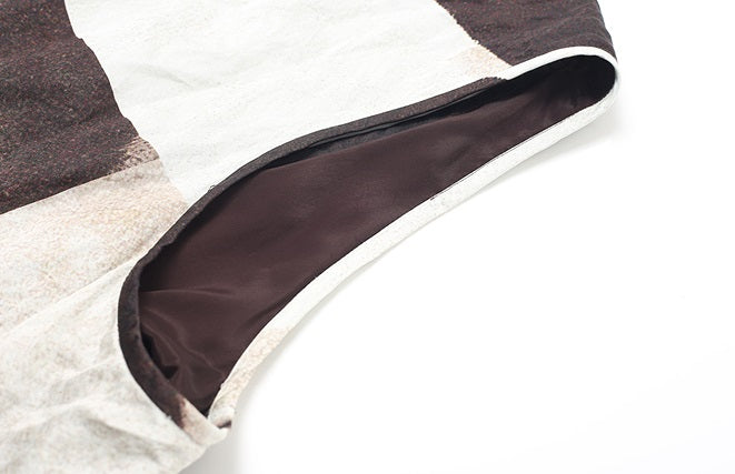 ZHUCHONGYUN flower manuscript sleeveless oriental cocoon dress-STORK.