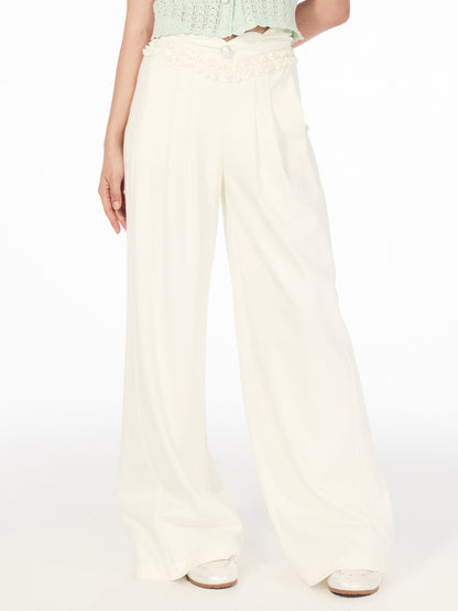 FAME Rococo Embroidered Lacey Pants- ANTHONY