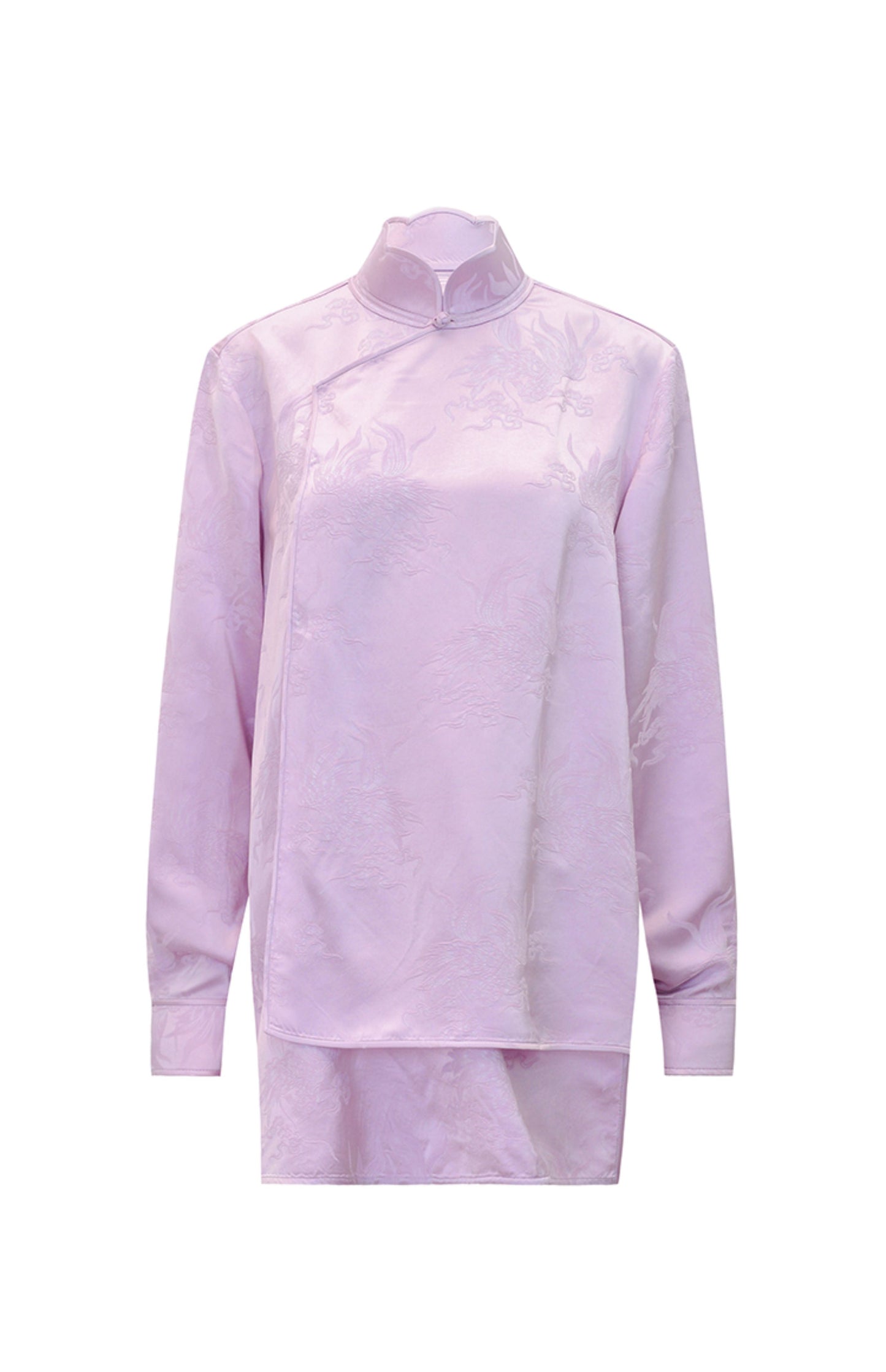 M essential Mackay designer label hibiscus jacquard side collar shirt set - THEO.