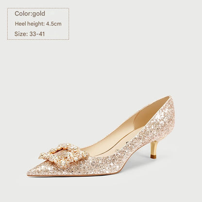 PJJUU He Xiu thick high heels - MORAL.