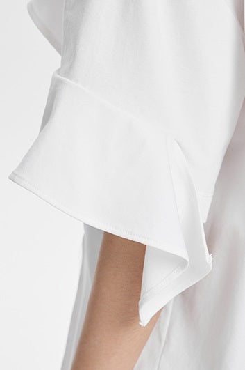 TINY IN ruffled crewneck large dropped shoulders versatile top -SAC