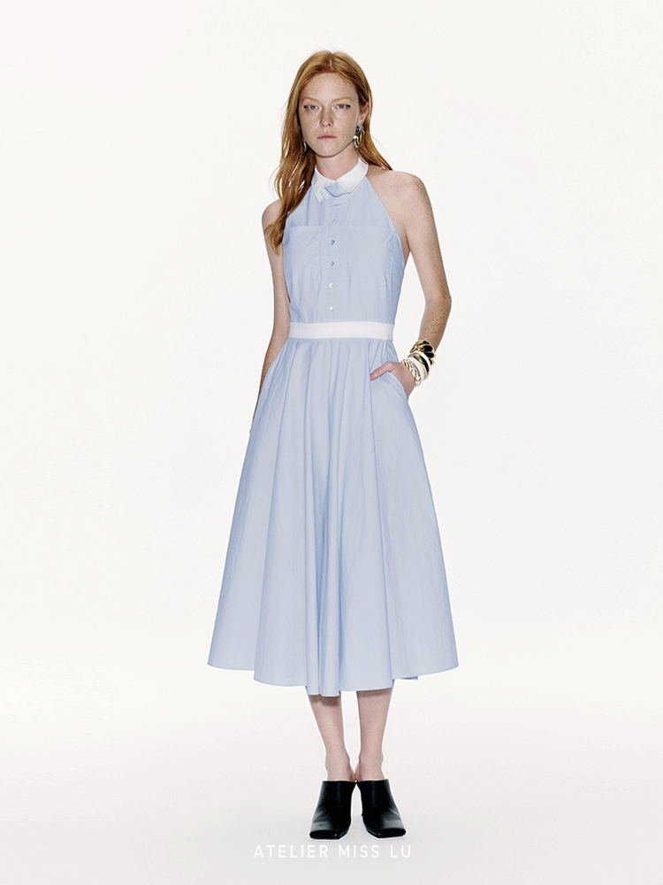 ATELIER MISS LU Orchid Backless Swing Dress - GODWIN.