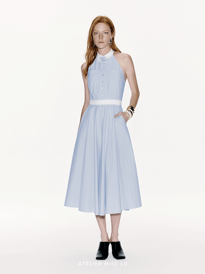 ATELIER MISS LU Orchid Backless Swing Dress - GODWIN.