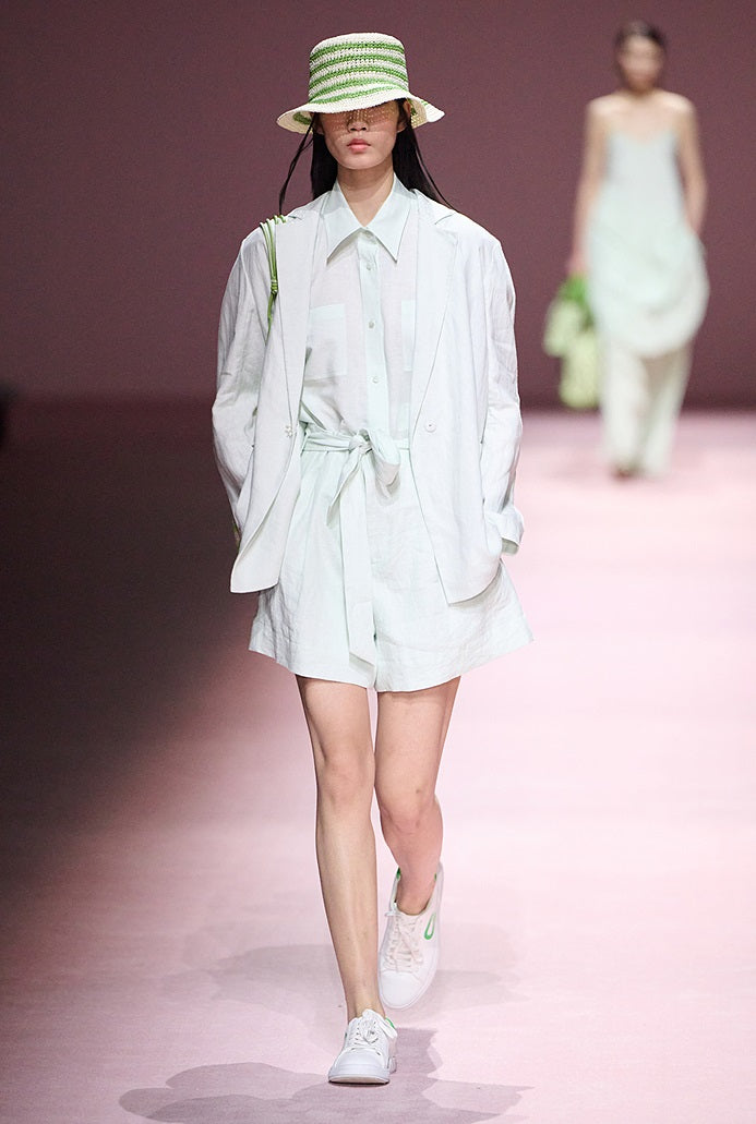 COMME MOI  summer straw bucket hat visor - ELLIE.