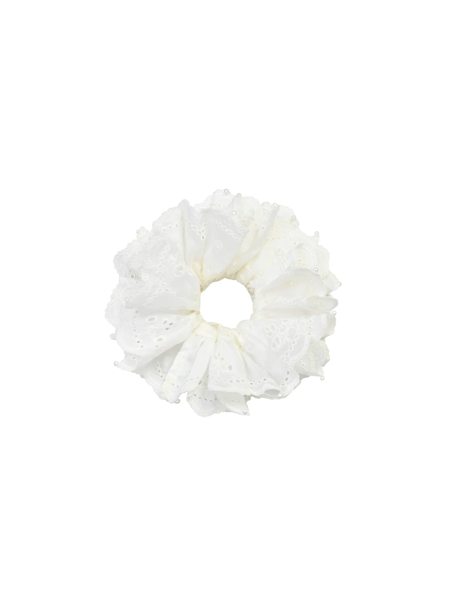 FAME rococo embroidered French lace scrunchie - MIA