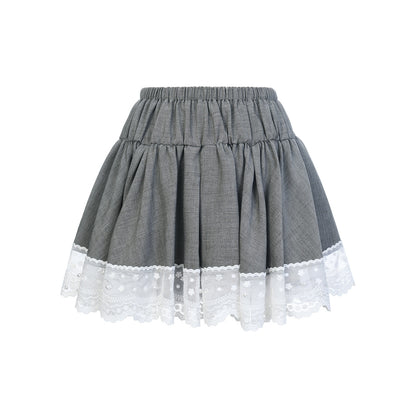 FAME Hepburn-style embroidered trim puffy skirt - ONDINE.