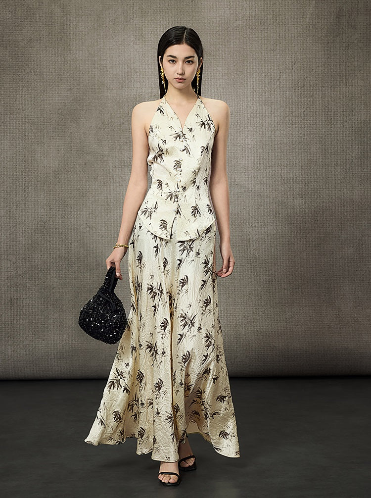 HECO Long Bamboo Leaf Acetate Skirt  - MINIS.