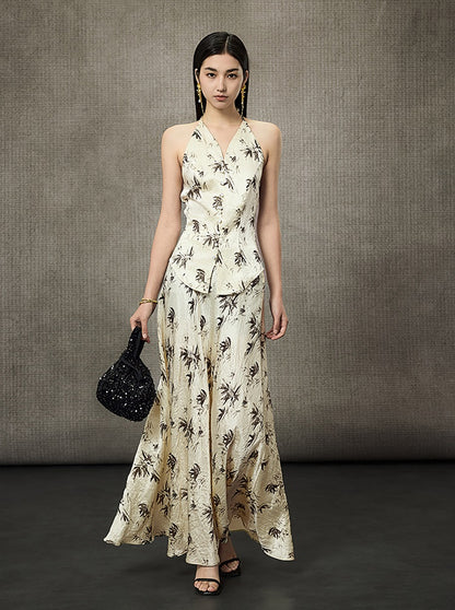 HECO Long Bamboo Leaf Acetate Skirt  - MINIS.