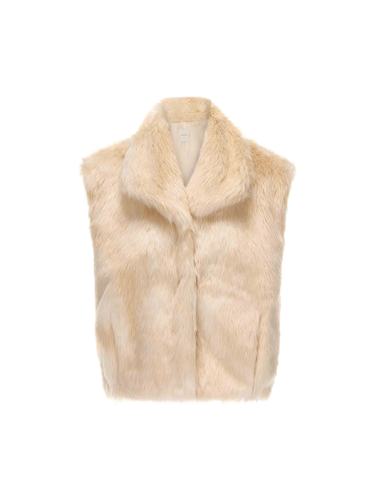 ATELIER MISS LU Gentle Winter Imitation Fur Vest - MEL