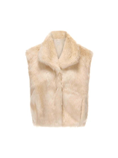 ATELIER MISS LU Gentle Winter Imitation Fur Vest - MEL